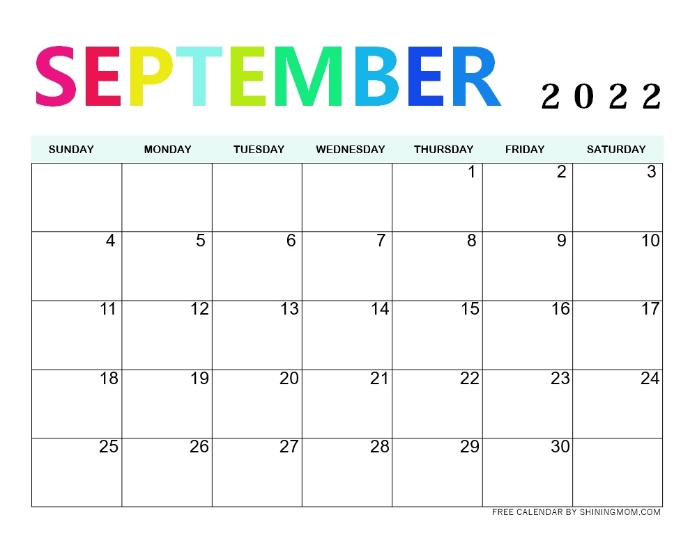 September Family Calendar
